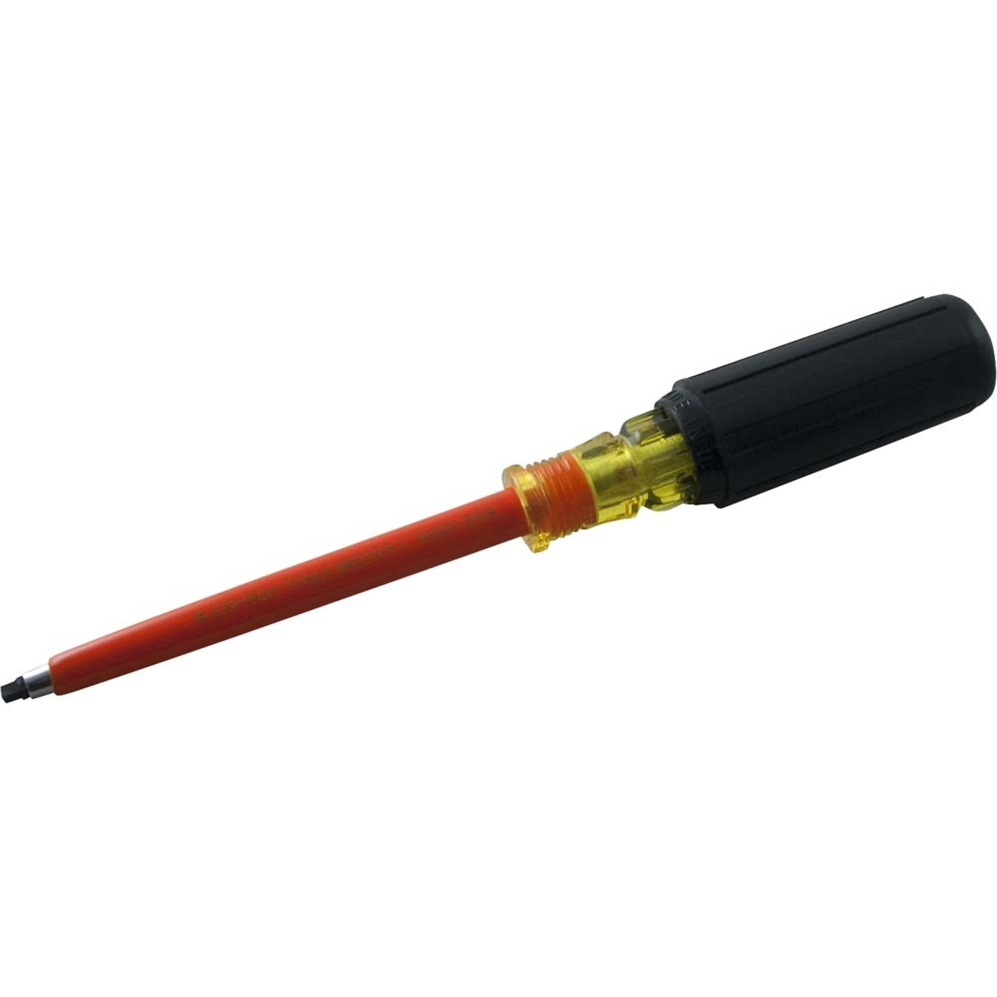 Gray Tools No. 1 Extra Long, Square Recess Screwdriver, 6-1/4" Blade, 1000V Insulated